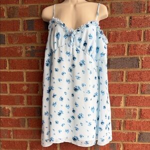 Blue Floral Women's Dress